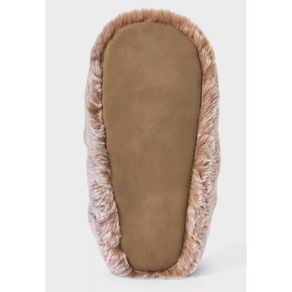 Faux-Fur Slipper Socks M/L 8-10 By Auden Lined For Warmth Slip-Resistant Soles 1 - Picture 9 of 9